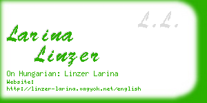 larina linzer business card